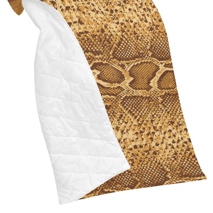 Python Brown Pattern Print Design A03 Premium Quilt