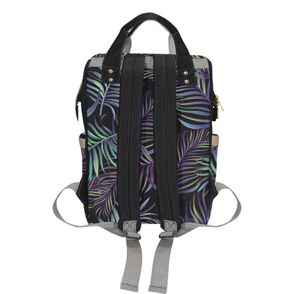 Tropical Palm Leaves Pattern Brightness Diaper Bag Backpack