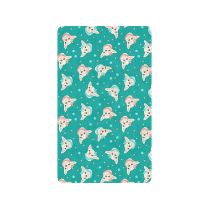 Chihuahua Polka Dot Pattern Rubber Doormat