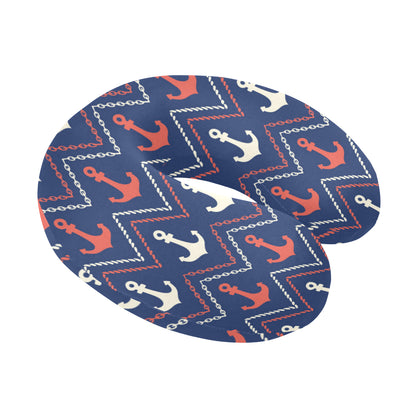 Anchor Pattern Print Design 07 U-Shaped Travel Neck Pillow
