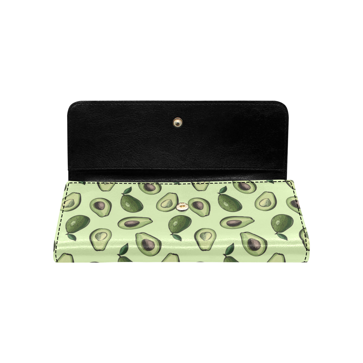 Avocado Pattern Print Design 02 Women's Trifold Wallet