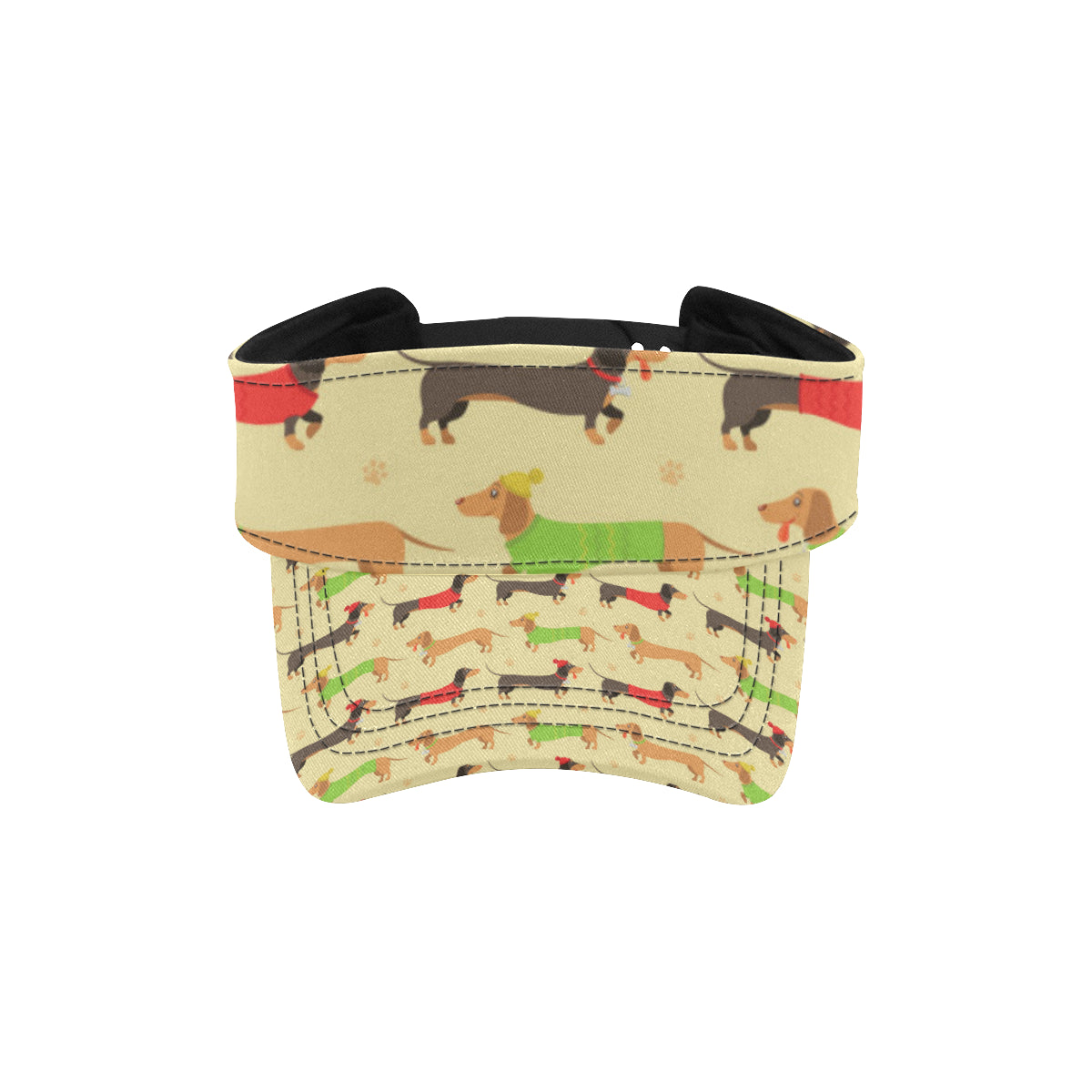 Dachshund Pattern Print Design 06 Unisex Sun Visor