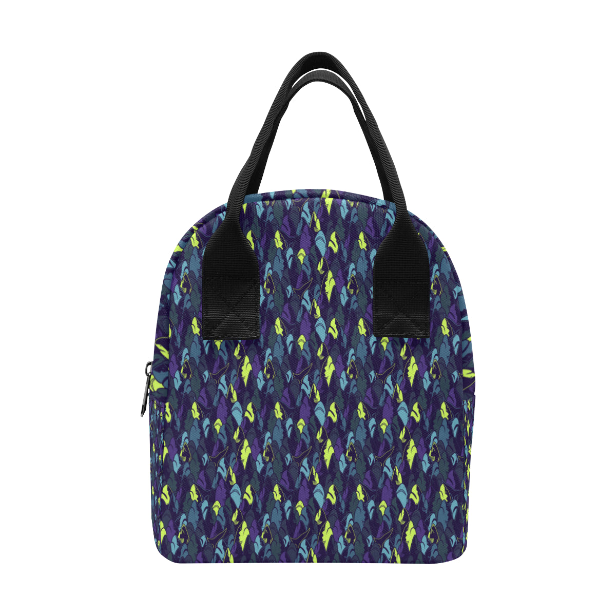 Shark Neon color Print Insulated Lunch Bag