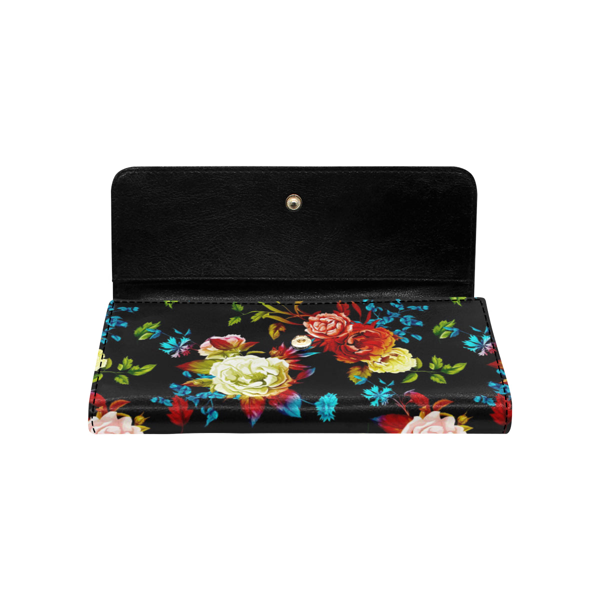 Peony Pattern Print Design PE07 Women's Trifold Wallet