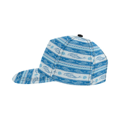 Dolphin Tribal Print Pattern Snapback Cap