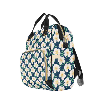 Pink Plumeria Pattern Print Design PM016 Diaper Bag Backpack