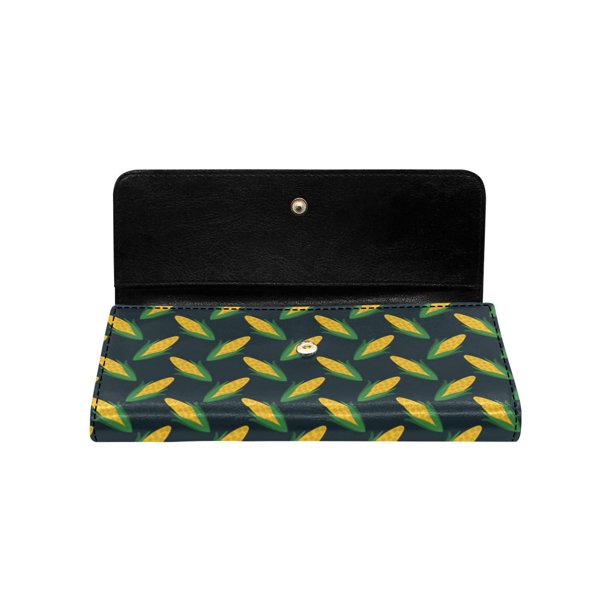 Corn Pattern Print Design 02 Women's Trifold Wallet