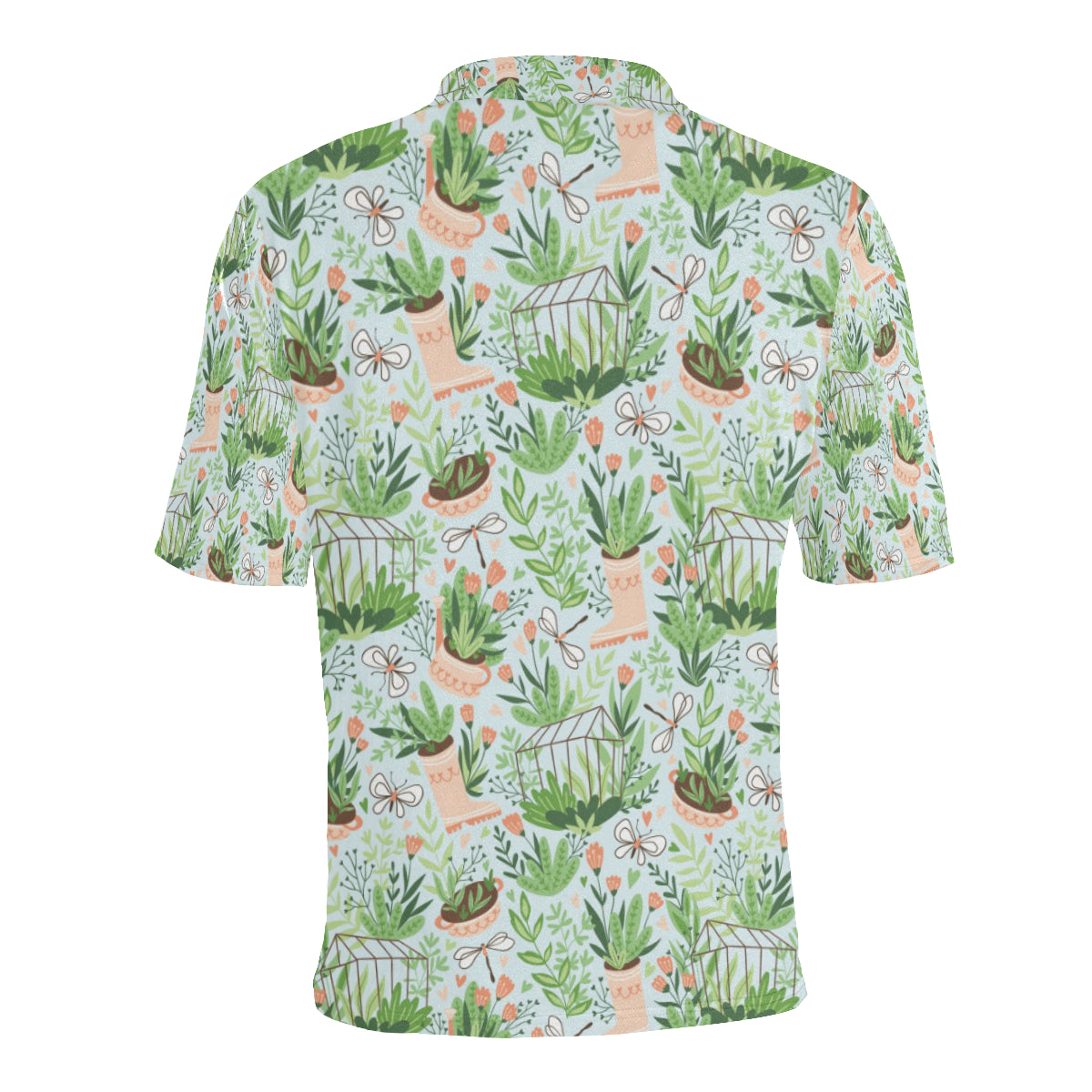 Gardening Pattern Print Design G04 Men Polo Shirt