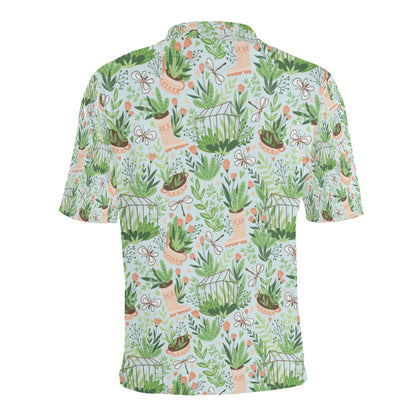 Gardening Pattern Print Design G04 Men Polo Shirt