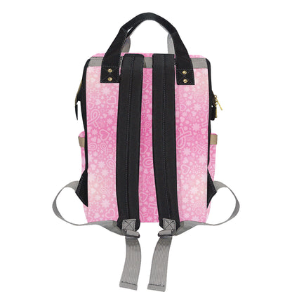 Breast cancer Pattern Print Design 02 Diaper Bag Backpack