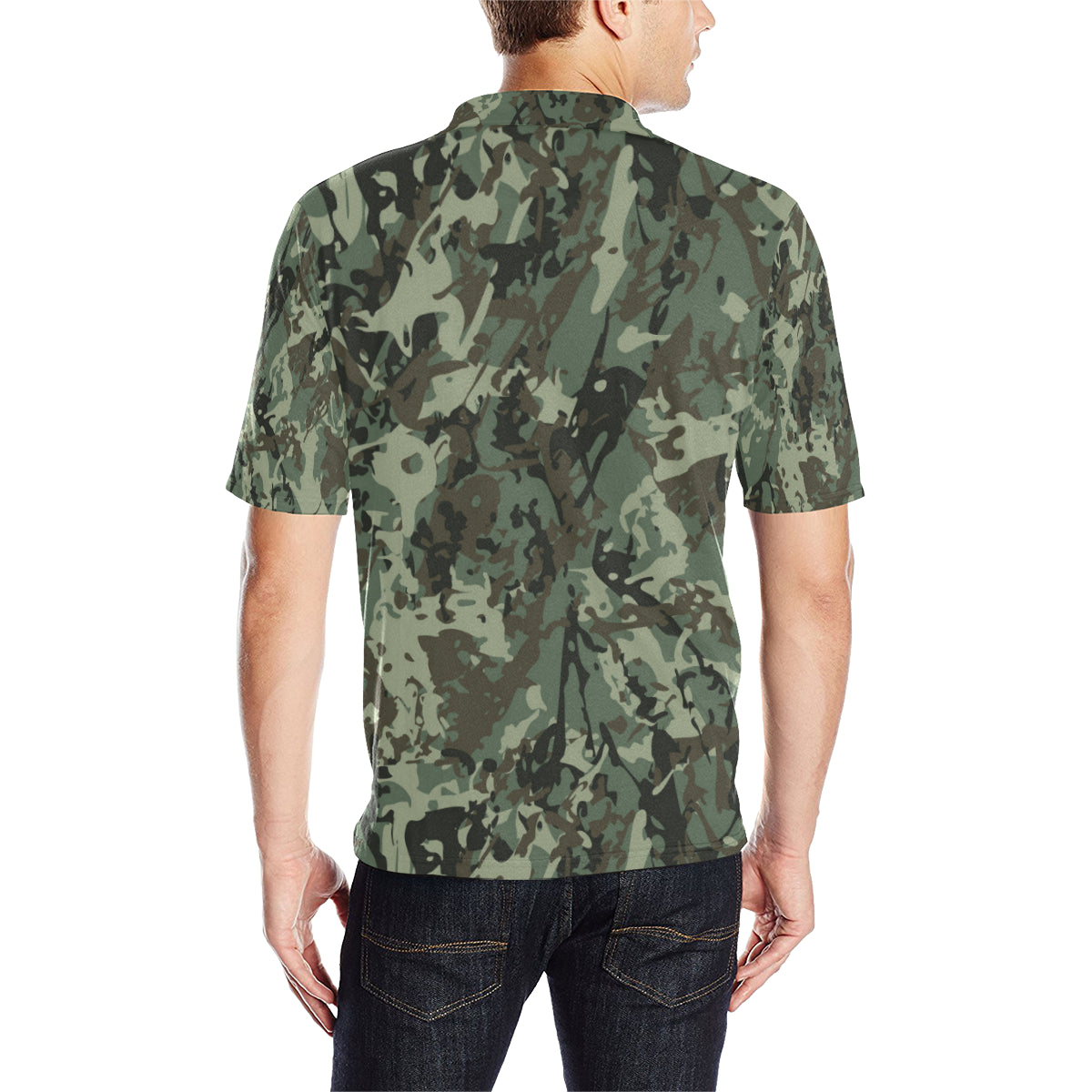 Camouflage Pattern Print Design 06 Men Polo Shirt