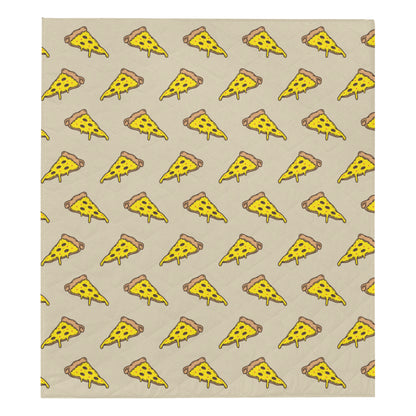 Pizza Pattern Print Design A04 Premium Quilt