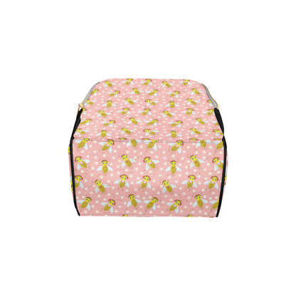 Bee Pattern Print Design BEE07 Diaper Bag Backpack