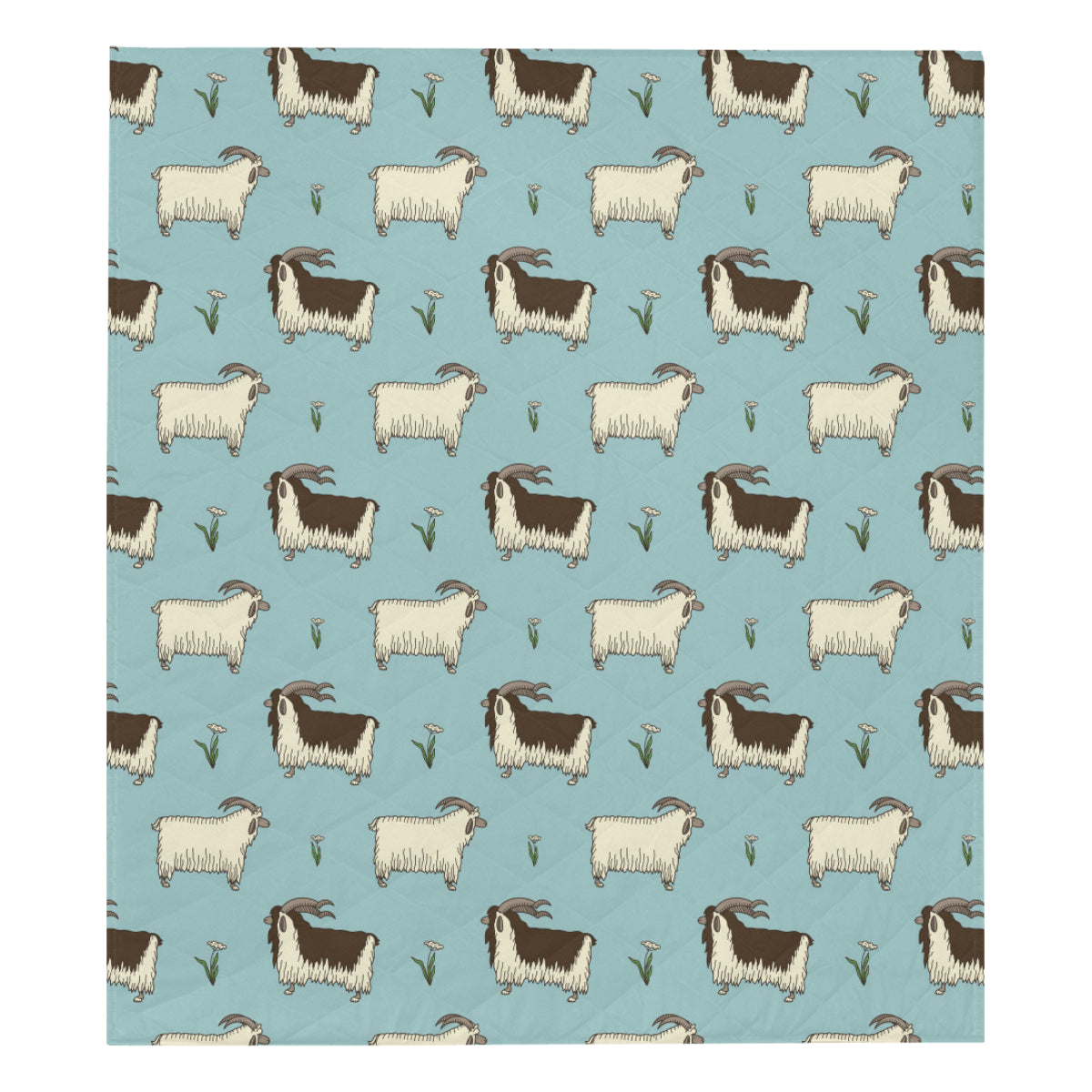 Goat Pattern Print Design 02 Premium Quilt