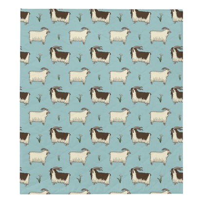 Goat Pattern Print Design 02 Premium Quilt