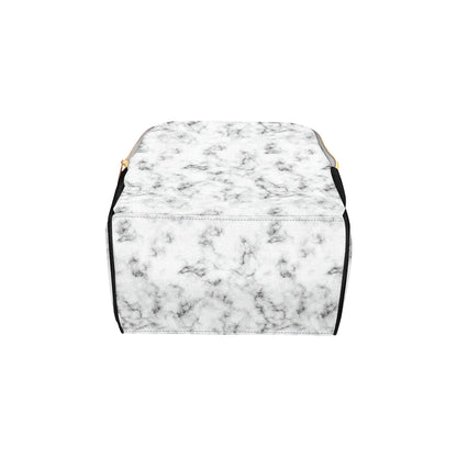 Marble Pattern Print Design 01 Diaper Bag Backpack