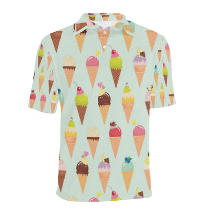 Ice Cream Pattern Print Design 03 Men Polo Shirt