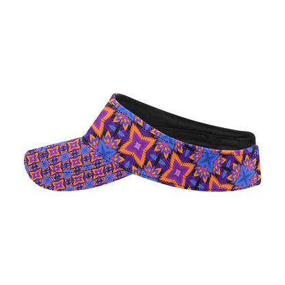 kaleidoscope Purple Orange Print Design Unisex Sun Visor