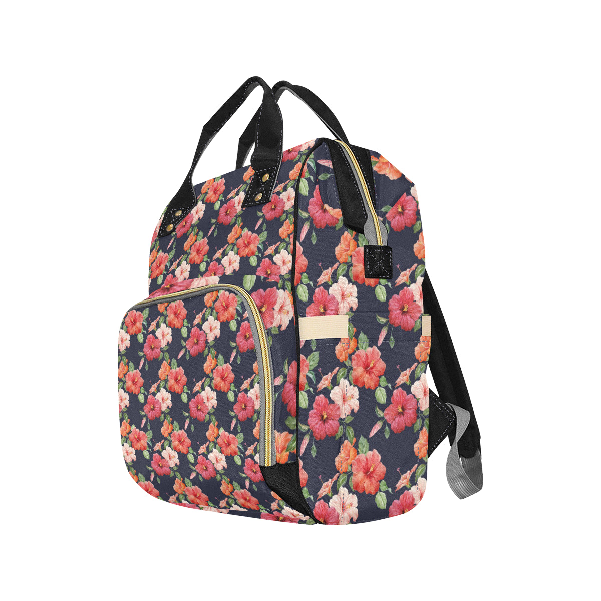 Tropical Flower Pattern Print Design TF020 Diaper Bag Backpack