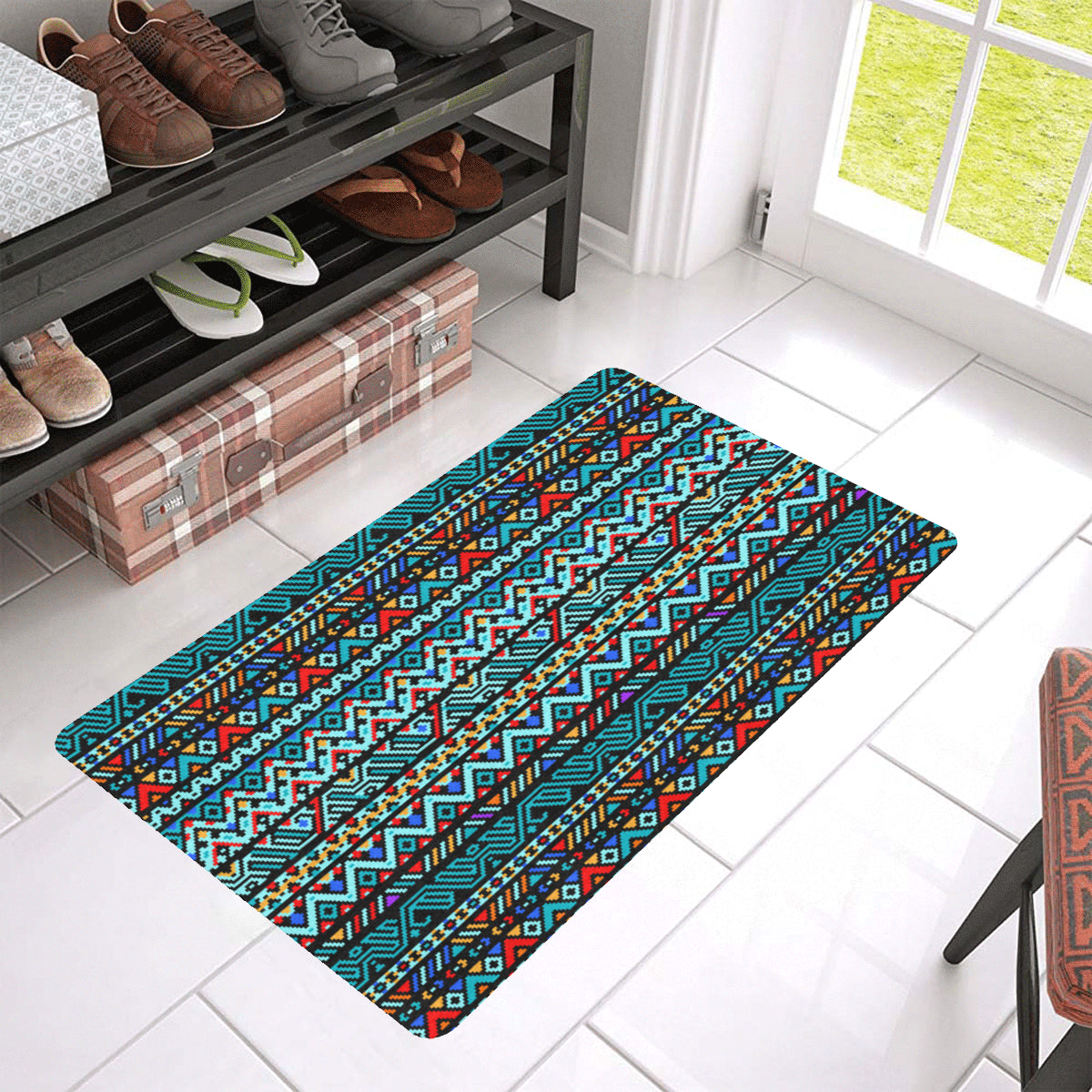 Southwestern Style Rubber Doormat