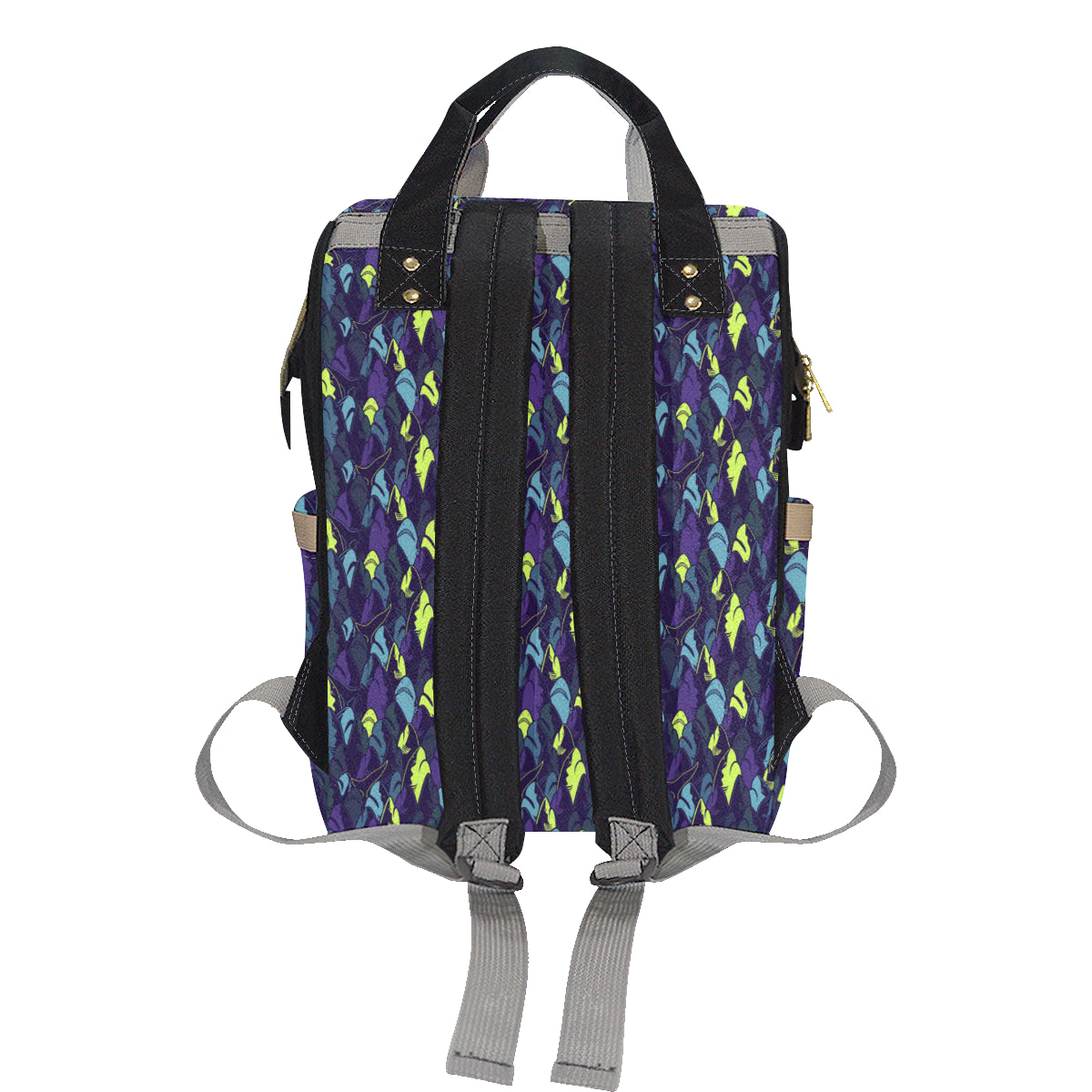 Shark Neon color Print Diaper Bag Backpack