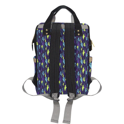 Shark Neon color Print Diaper Bag Backpack