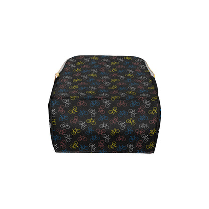 Bicycle Pattern Print Design 03 Diaper Bag Backpack