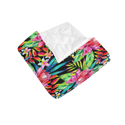 Heliconia Pattern Print Design HL02 Premium Quilt