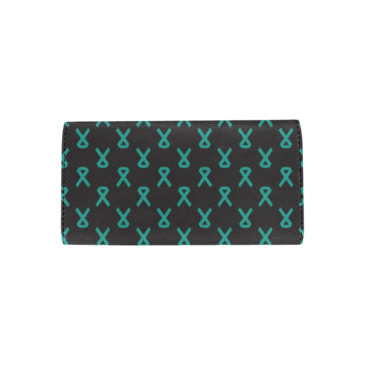 Ovarian cancer Pattern Print Design A01 Women's Trifold Wallet