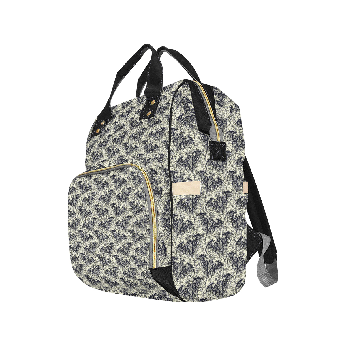 Bat Tribal Pattern Print Design 06 Diaper Bag Backpack