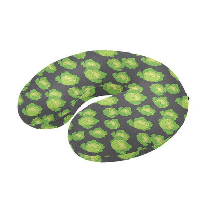 Cabbage Pattern Print Design 01 U-Shaped Travel Neck Pillow