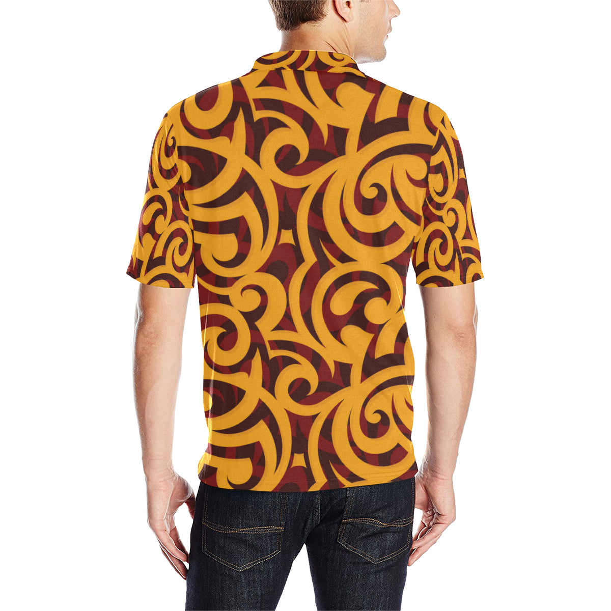 Maori Pattern Print Design 02 Men Polo Shirt