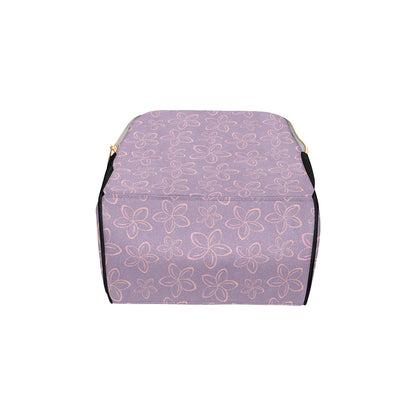 Plumeria Pattern Print Design A01 Diaper Bag Backpack