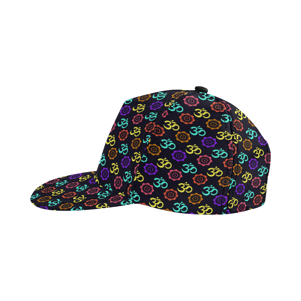 Chakra OM Print Pattern Snapback Cap