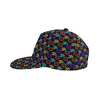 Chakra OM Print Pattern Snapback Cap