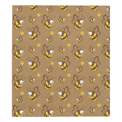 Bee Pattern Print Design BEE09 Premium Quilt