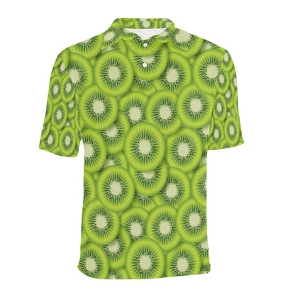 Kiwi Pattern Print Design KW01 Men Polo Shirt