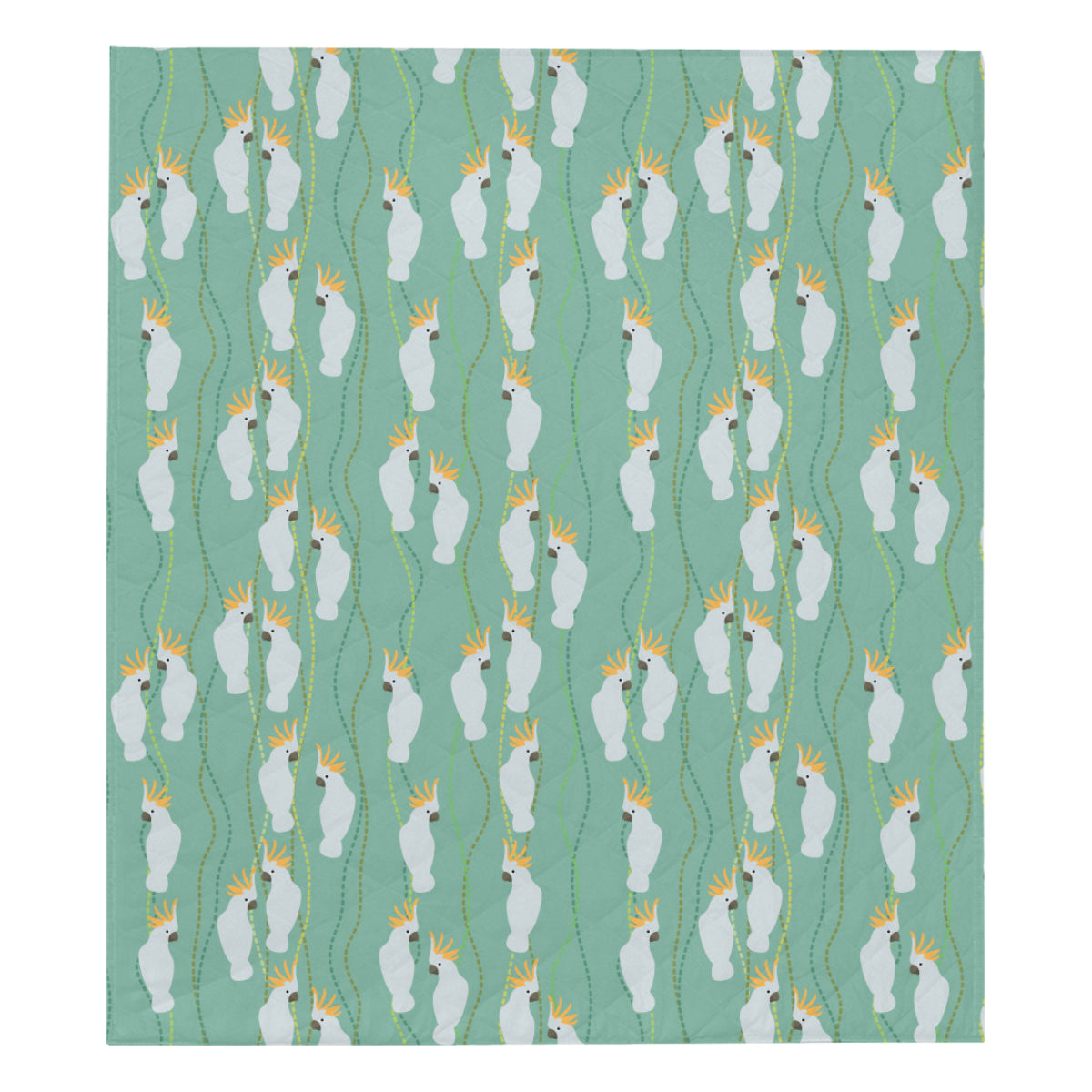 Cockatoo Pattern Print Design 01 Premium Quilt