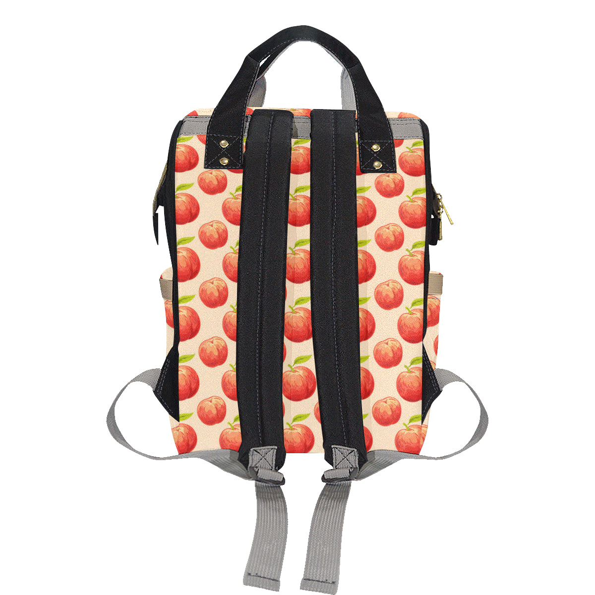Peach Pattern Print Design A03 Diaper Bag Backpack