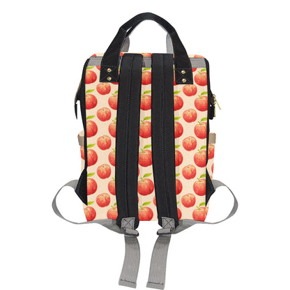Peach Pattern Print Design A03 Diaper Bag Backpack