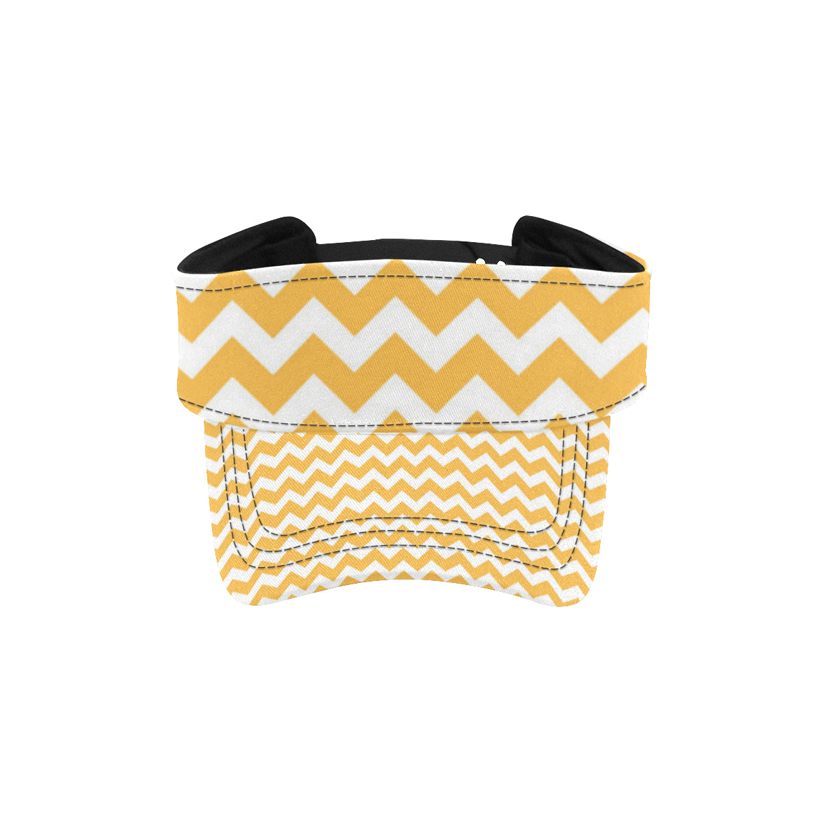 Chevron Orange Pattern Print Design 01 Unisex Sun Visor