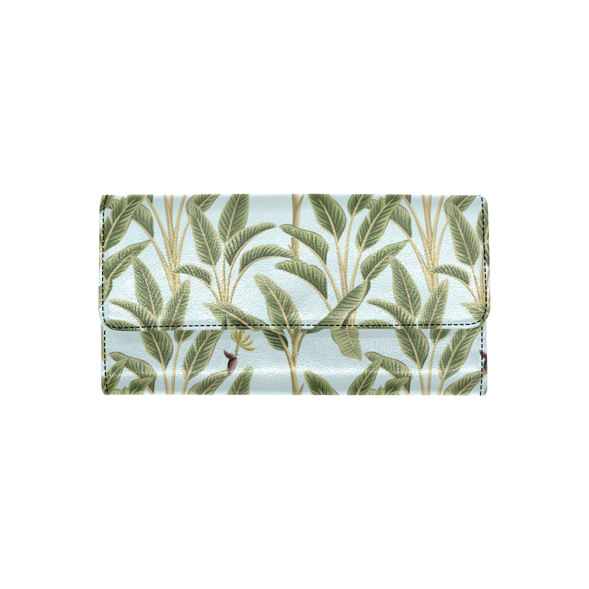 Banana Leaf Pattern Print Design BL03 Women's Trifold Wallet