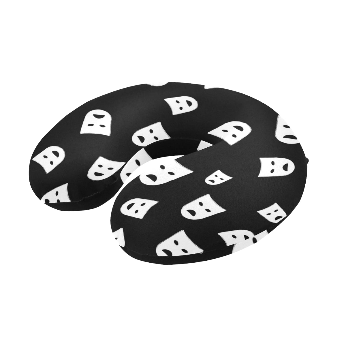Acting Mask Pattern Print Design 03 U-Shaped Travel Neck Pillow