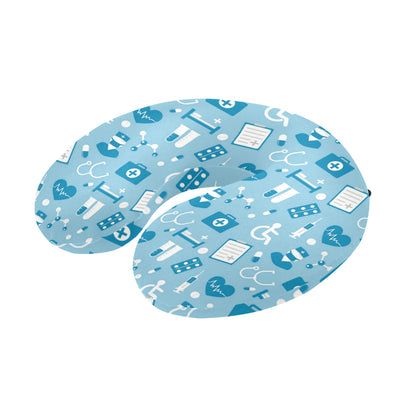 Medical Pattern Print Design 05 U-Shaped Travel Neck Pillow