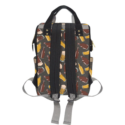 Beer Pattern Print Design 03 Diaper Bag Backpack