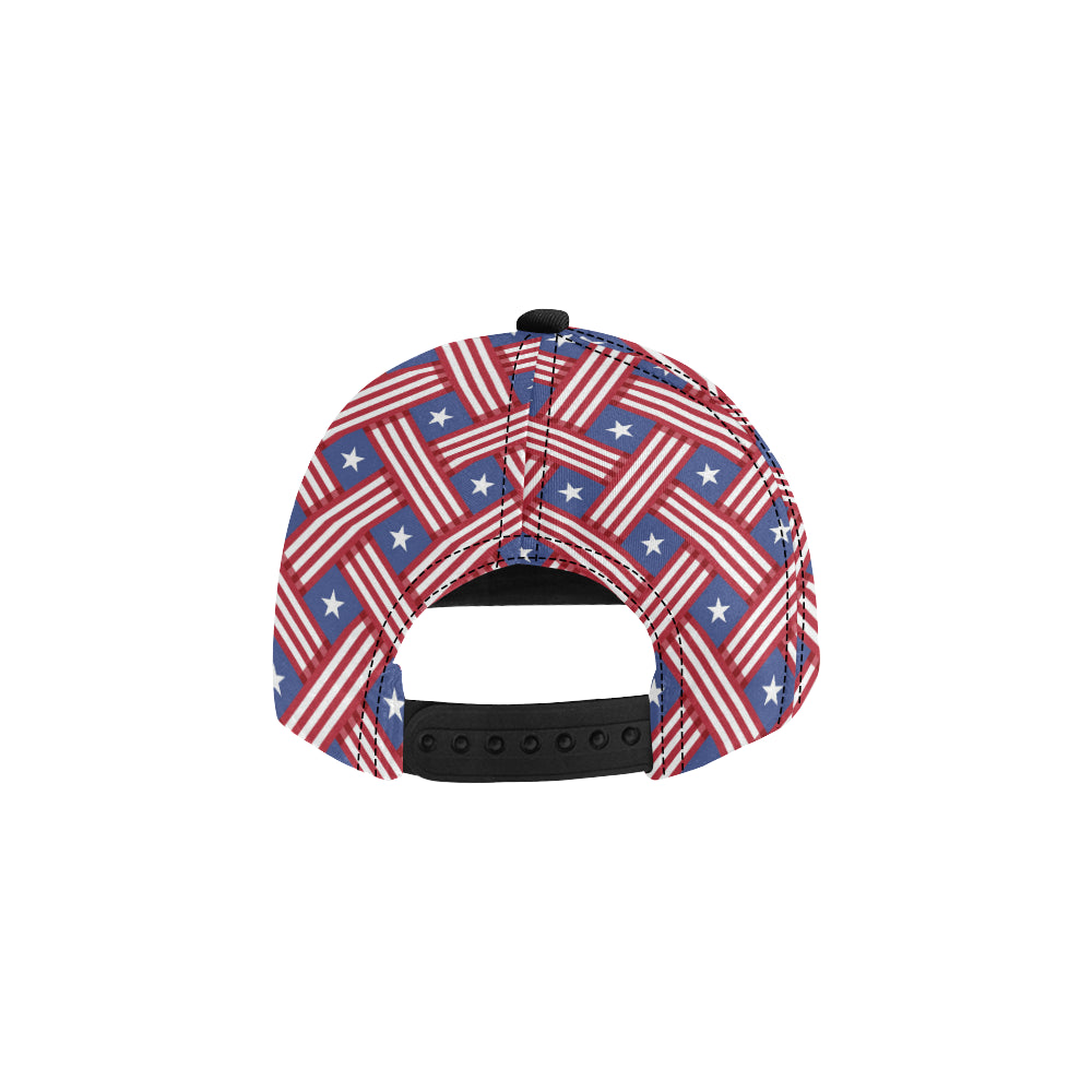 American flag Pattern Snapback Cap