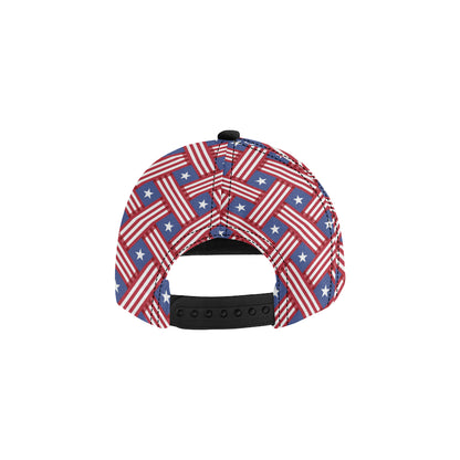 American flag Pattern Snapback Cap