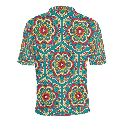 Mandala Pattern Print Design 03 Men Polo Shirt