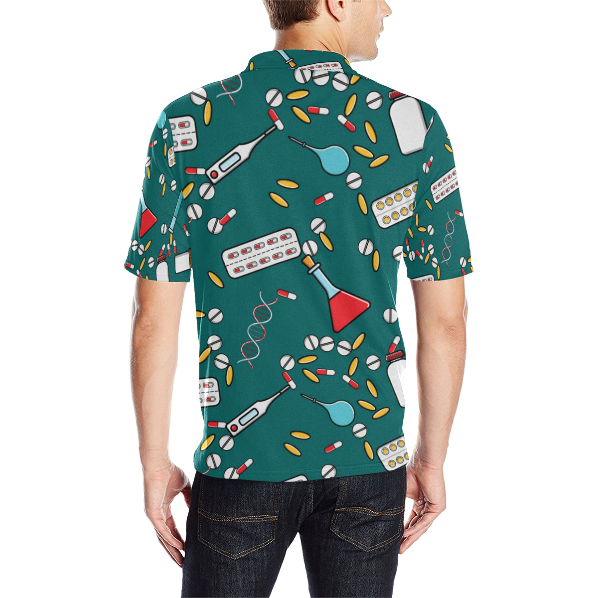 Nurse Pattern Print Design A05 Men Polo Shirt