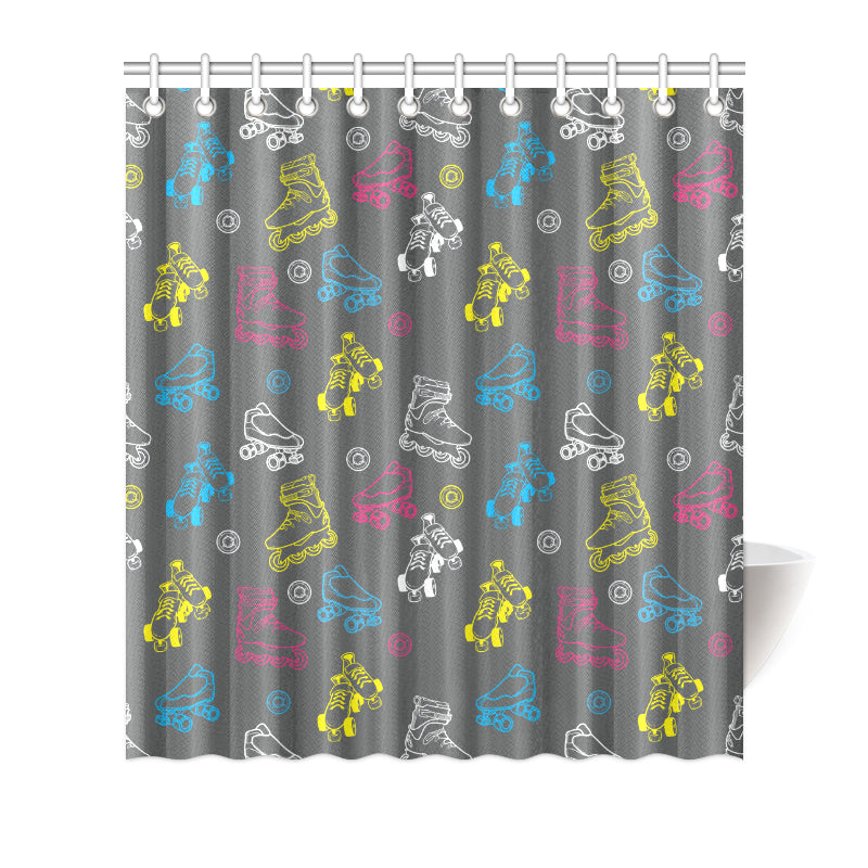 Roller skate Pattern Print Design A02 Shower Curtain